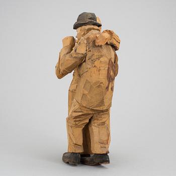 AXEL PETERSSON DÖDERHULTARN, skulptur, snidat trä, stämpelsignerad.