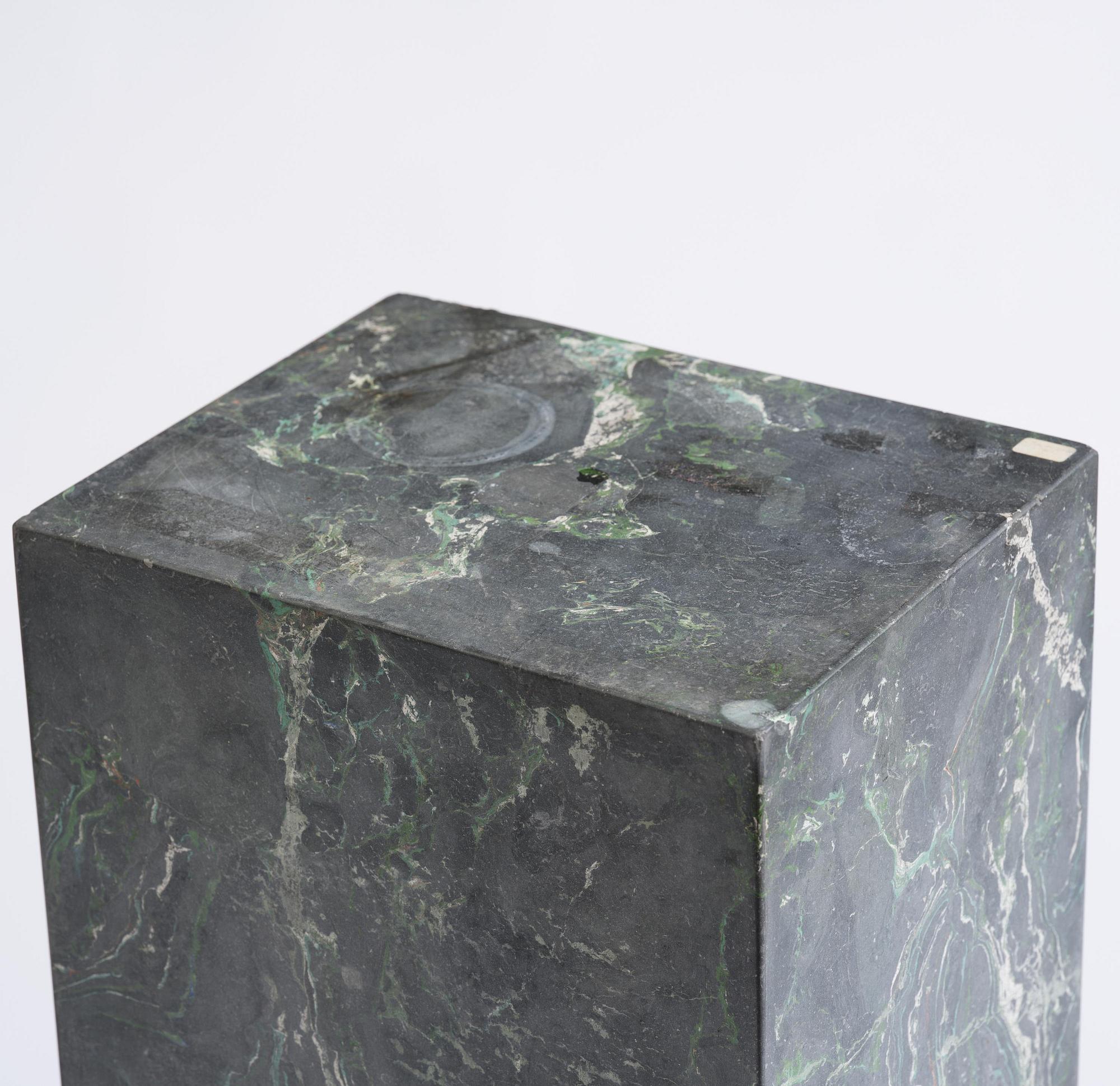 A black Scagliola 20th century column.