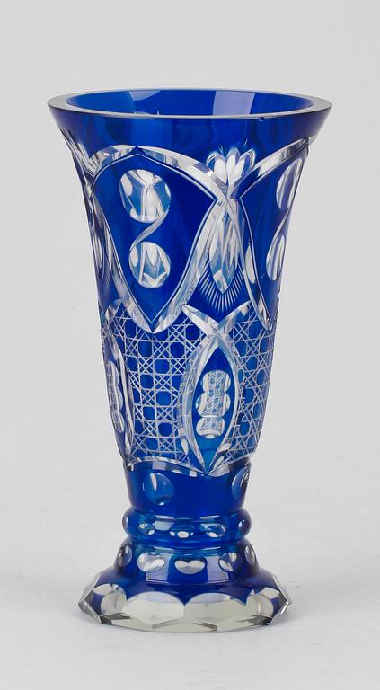 PARTI GLAS, 3 delar, bla Böhmen, 1800/1900-tal.