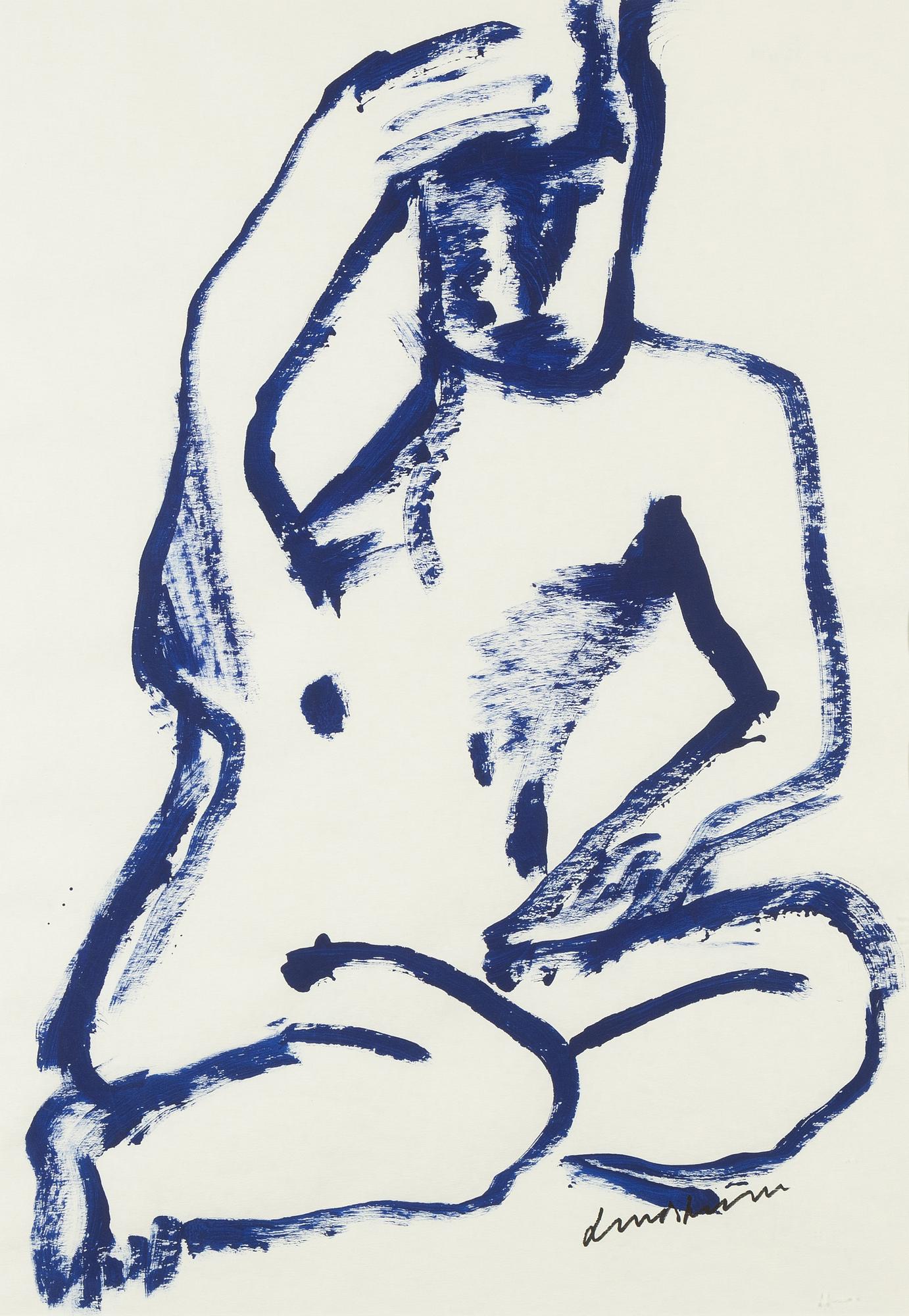 Bengt Lindström, acrylic on paper, signed.