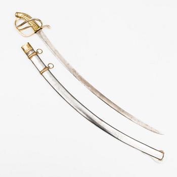 An Imperial Russian model 1827 cavalry award gold sabre.