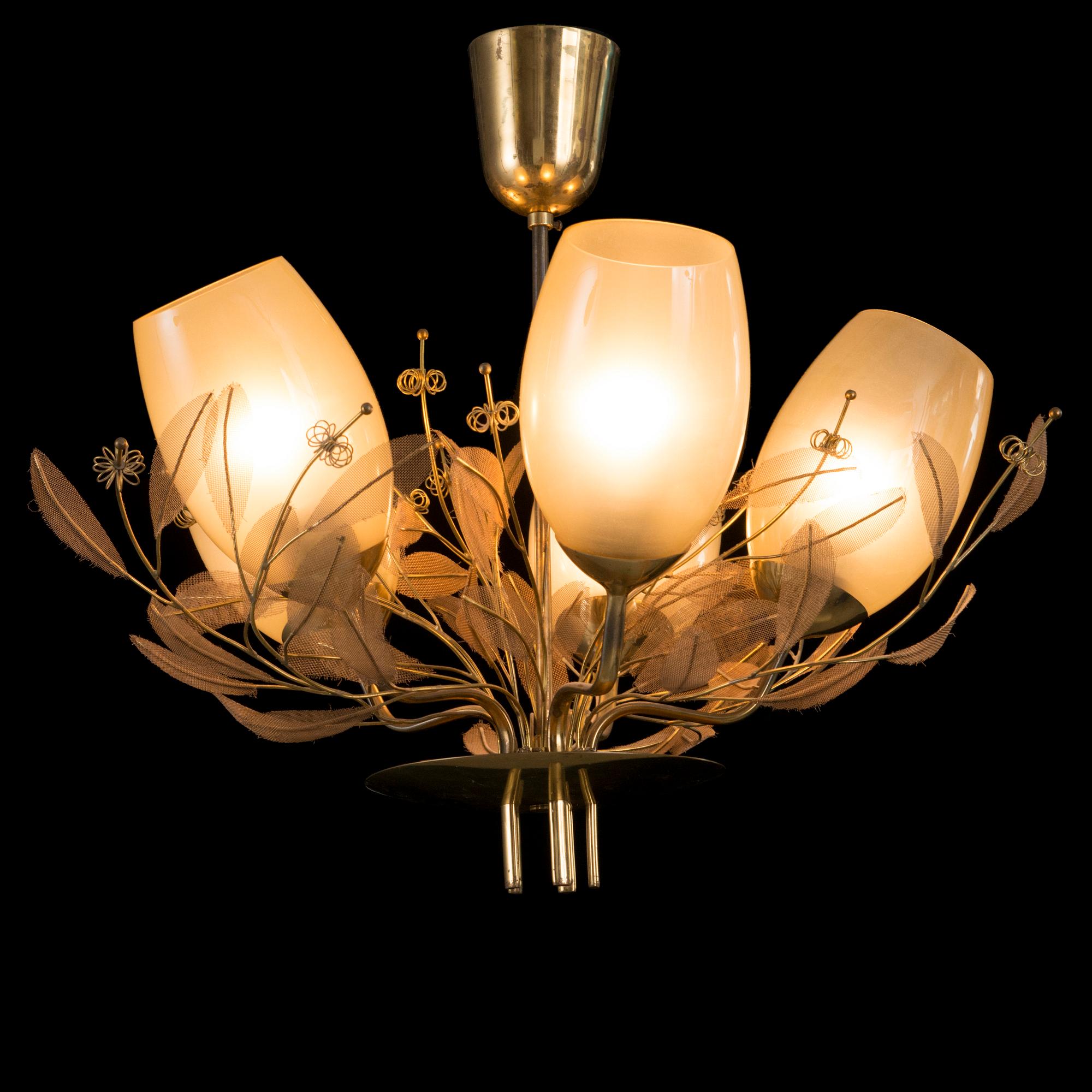 A mid-20th century 9029/5' chandelier  for Taito Oy, Finland.