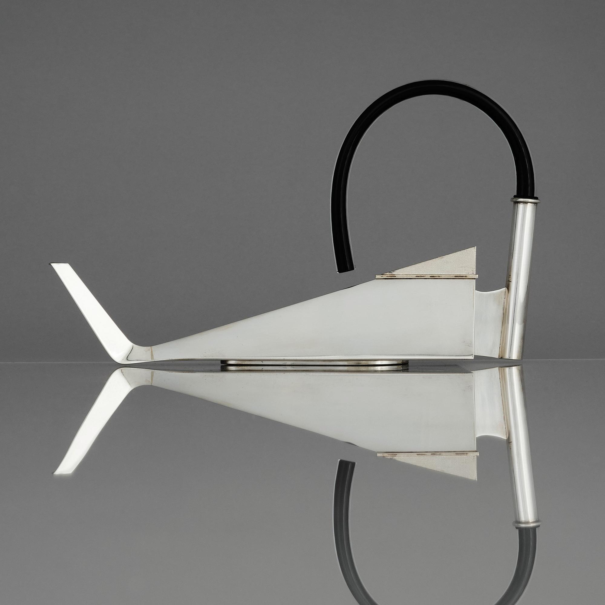 Karlheinz Sauer, kanna, egen studio, Kalmar 2016, sterling silver.