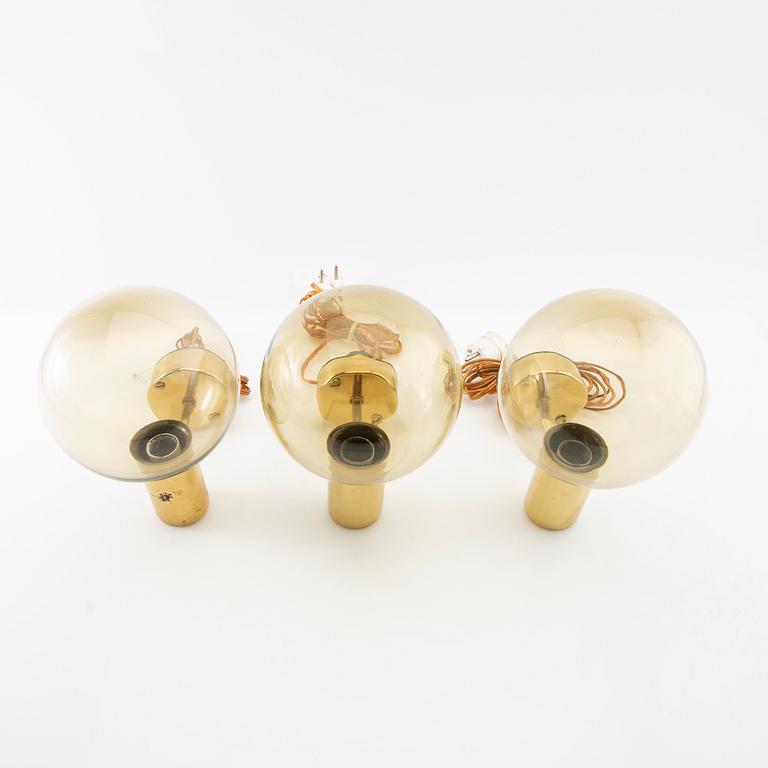 Hans-Agne Jakobsson, wall lamps 3 pcs V-149 Markaryd late 20th century.