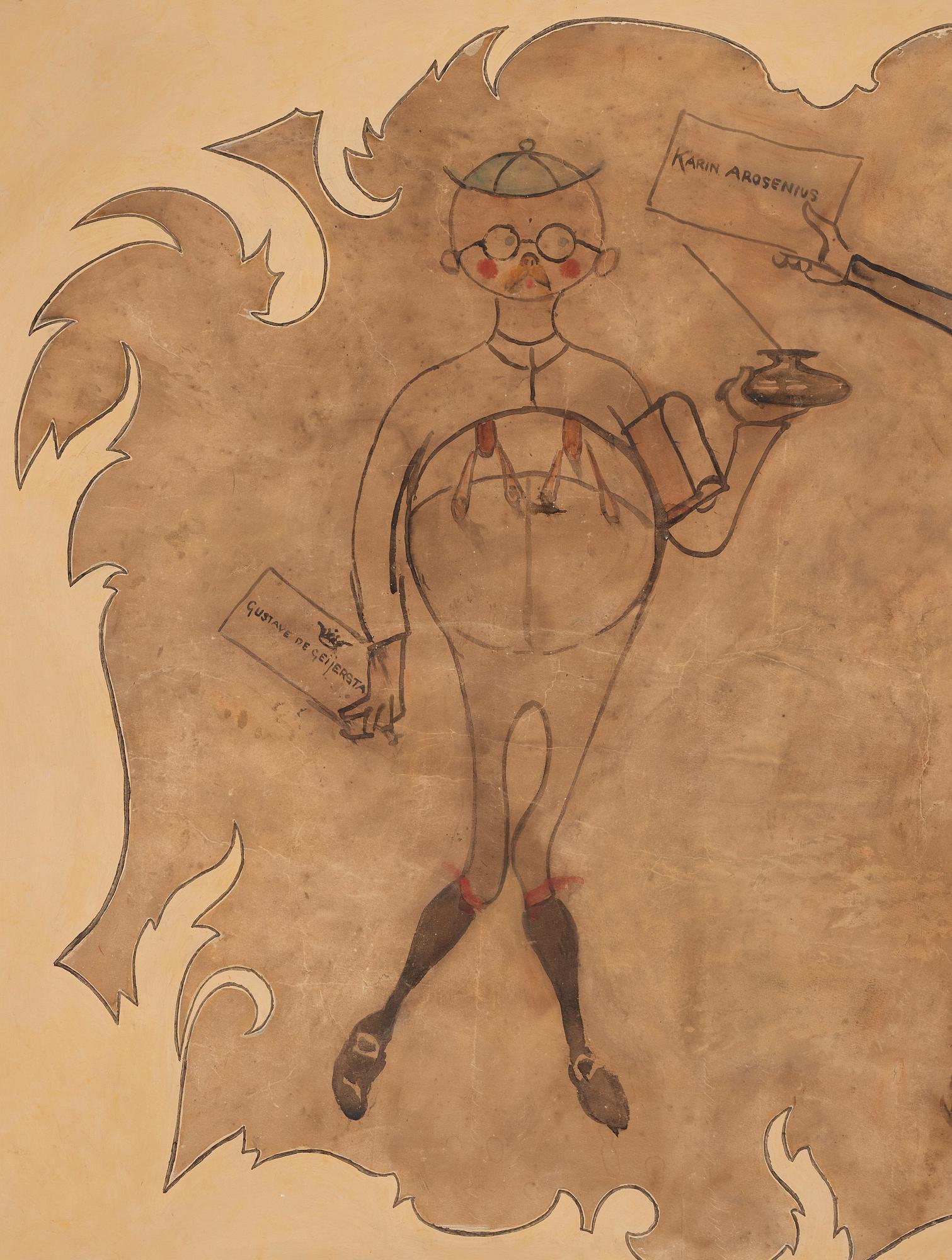 Carl Larsson, "Författaren och Skulptricen".
