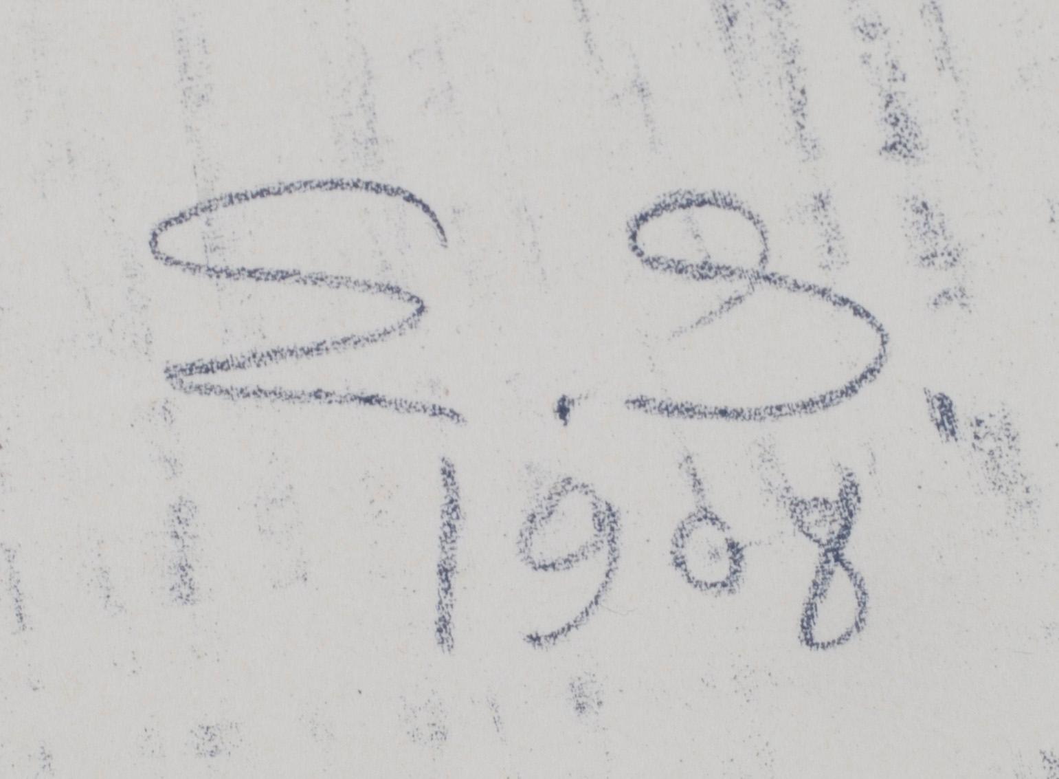 LITOGRAFIA, efter teckning av Eliel Saarinen, tryckt monogramsignering och datering 1908.