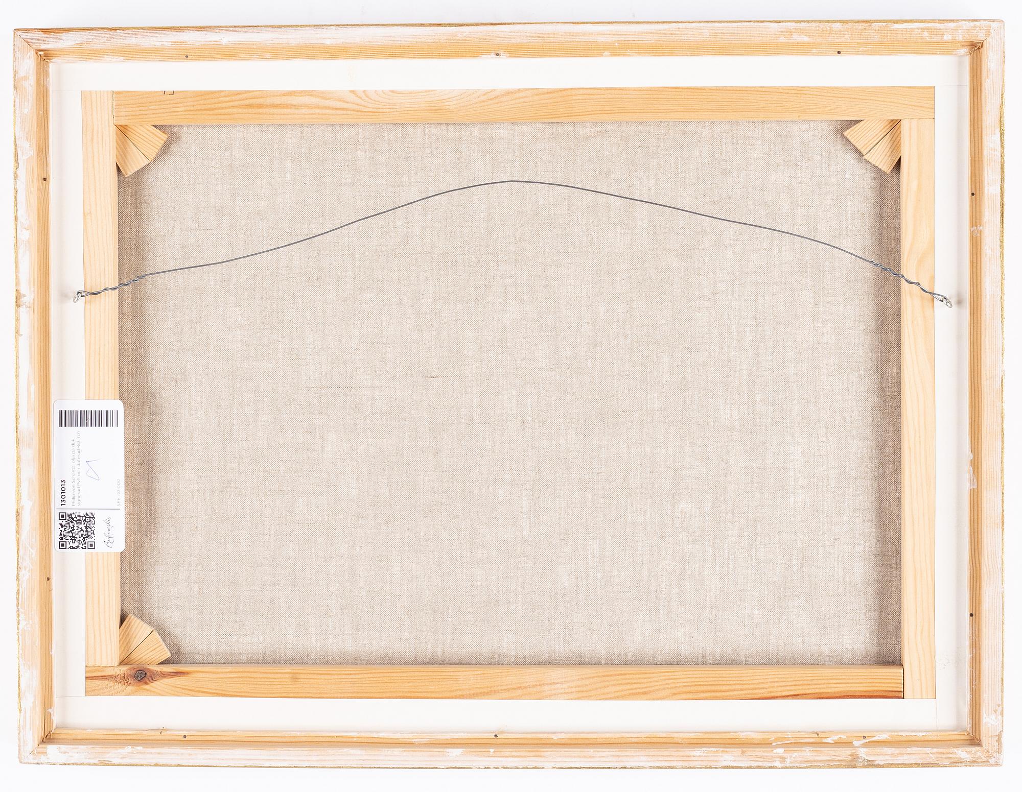 Philip von Schantz, oil on canvas, signedn PvS and dated -83.