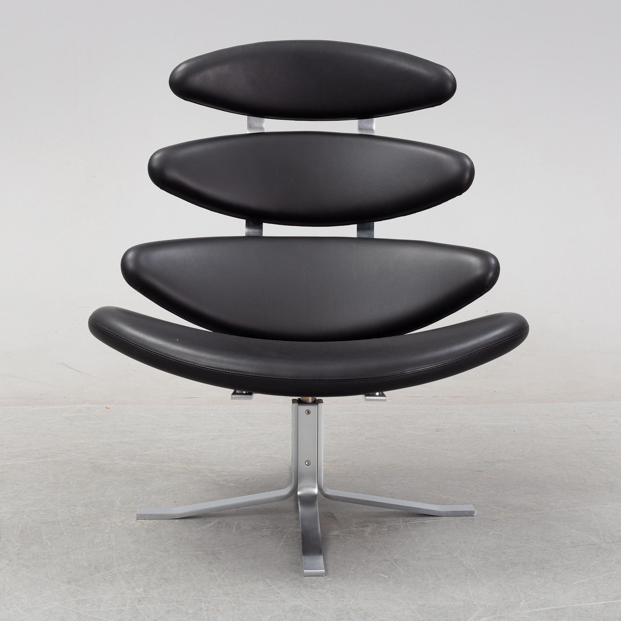 Poul Volther, fåtölj, "Corona EJ 5", Erik Jørgensen, Danmark.