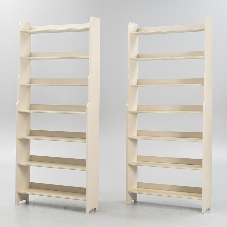 Bokhyllor, ett par, "Ekolsund", IKEA:s 1700-talsserie, 1990-tal.