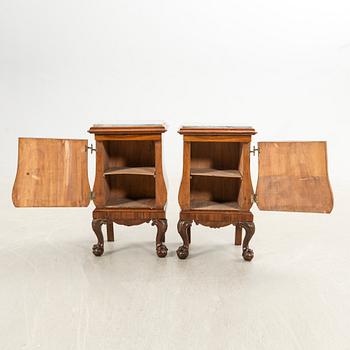 Nightstands, a pair, first half of the 20th century.
