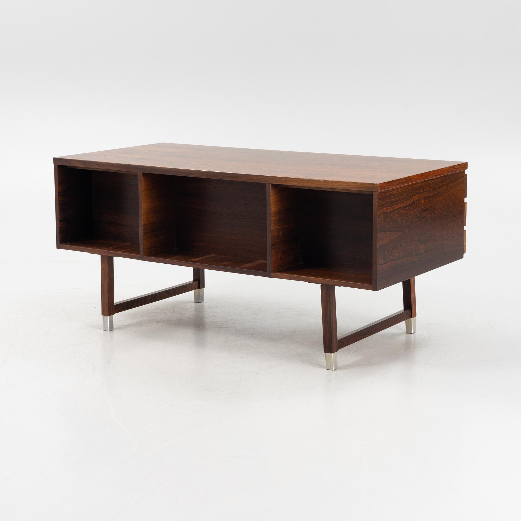 Kai Kristiansen, a rosewood writing table for Feldballe, Denmark, 1960s/70s.