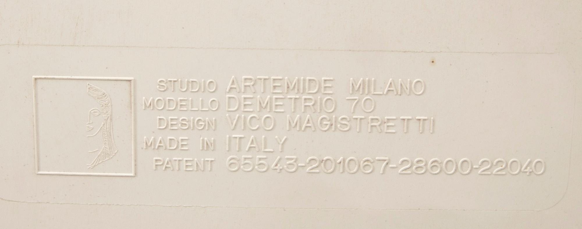 Vico Magistretti, "Demetrio 70", for Studio Artemide Milano, Italy 1970s.