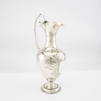 A 19th century danish sivler decanter mark of Prahl 1881, weight 708 grams.