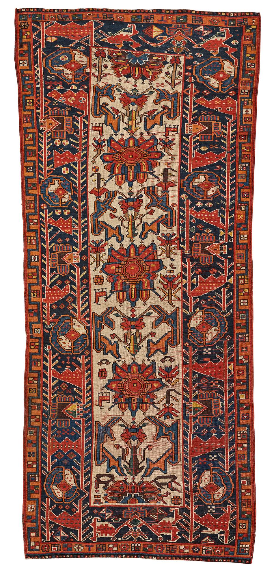 Gallerimatta, antik Azerbajdzjan, ca 292,5 x 121-124 cm.