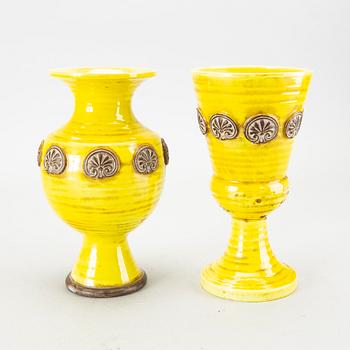 Vaser, keramik, 4 st, Zaccagnini, Florens Italien, 1900-talets andra hälft.