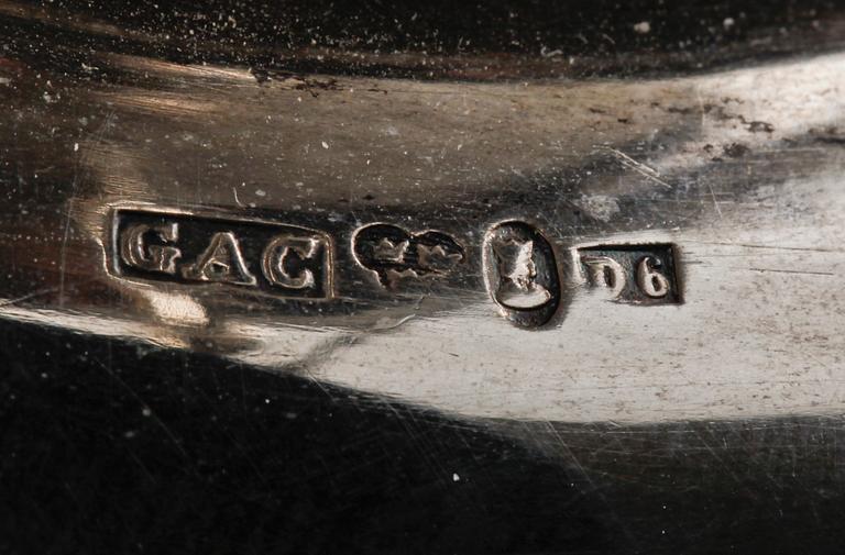 SKÅL MED LOCK, silver, GA Cedergren, Stockholm, 1882. Vikt ca 650g.
