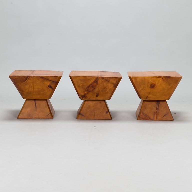 Three mid-20th century stools Finland.