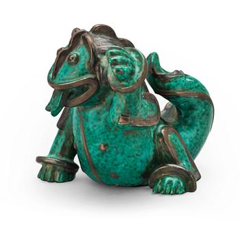 707. A Wilhelm Kåge 'Argenta' stoneware figure of a dragon, Gustavsberg ca 1940.