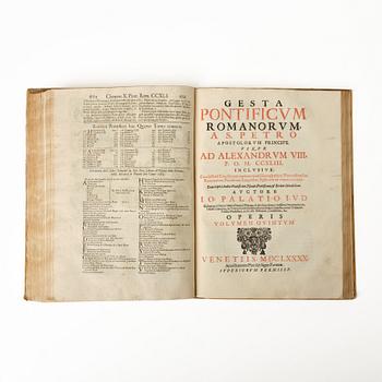 History of the Popes up to and including Innocent XI, born Odescalchi, 1687-90.