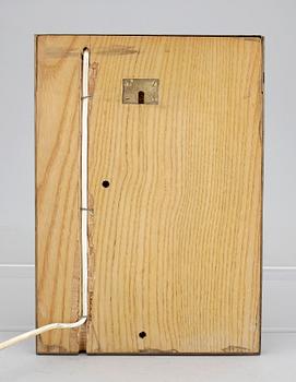 VÄGGLAMPETT, brons, mässing o trä, Hagenauerliknande, 1930/40-tal.