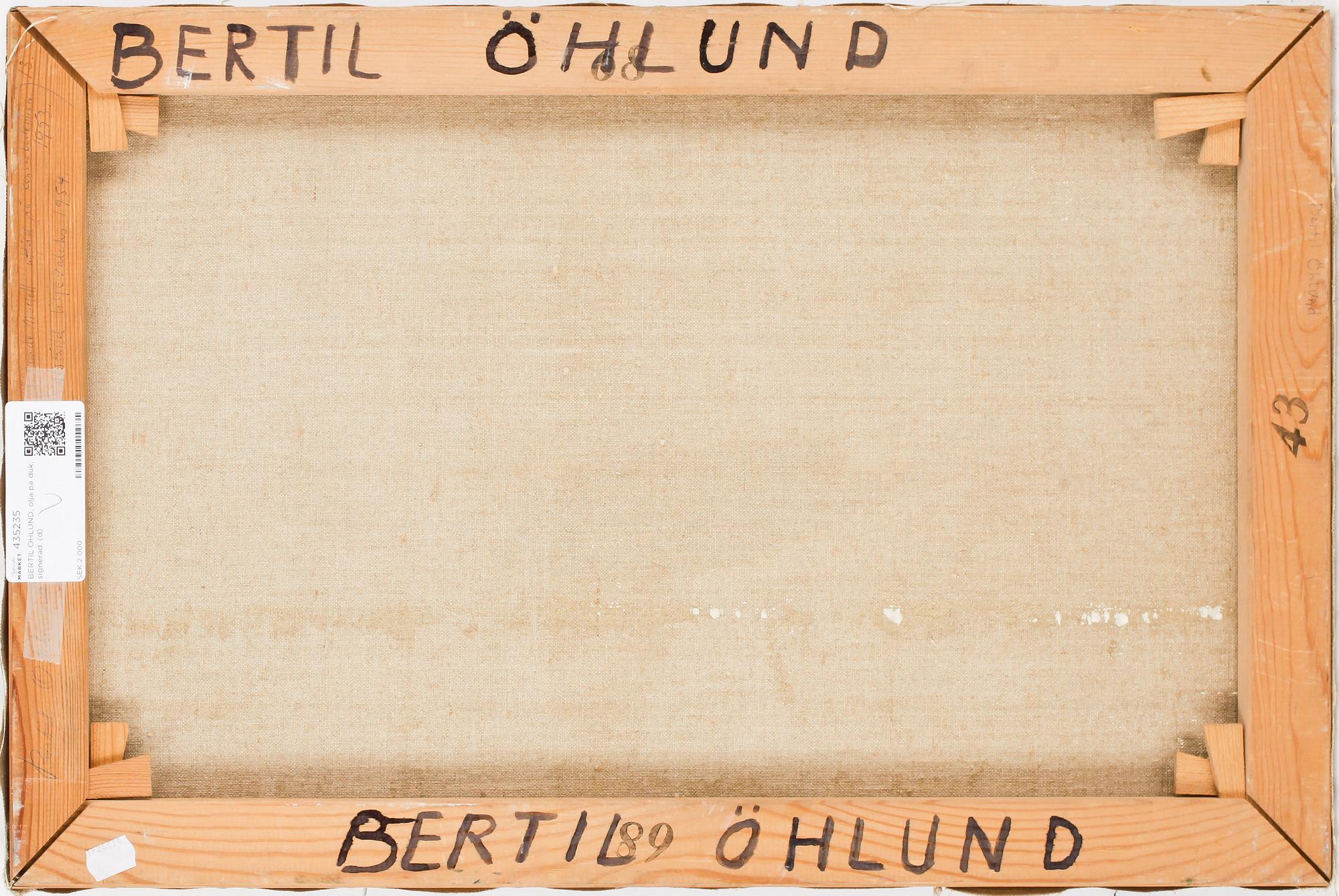 BERTIL ÖHLUND, olja på duk, signerad.