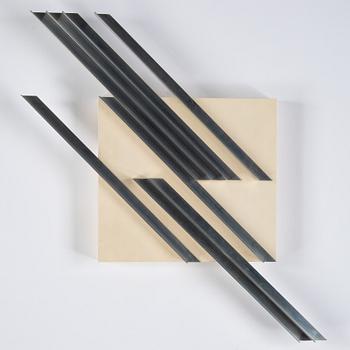 Lars-Erik Falk, wall relief, signed and dated 1974 verso.