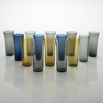 Kaj Franck, dricksglas, 14 st, 1725, "Trumpetti", Nuutajärvi Notsjö, Finland. 1958-63.