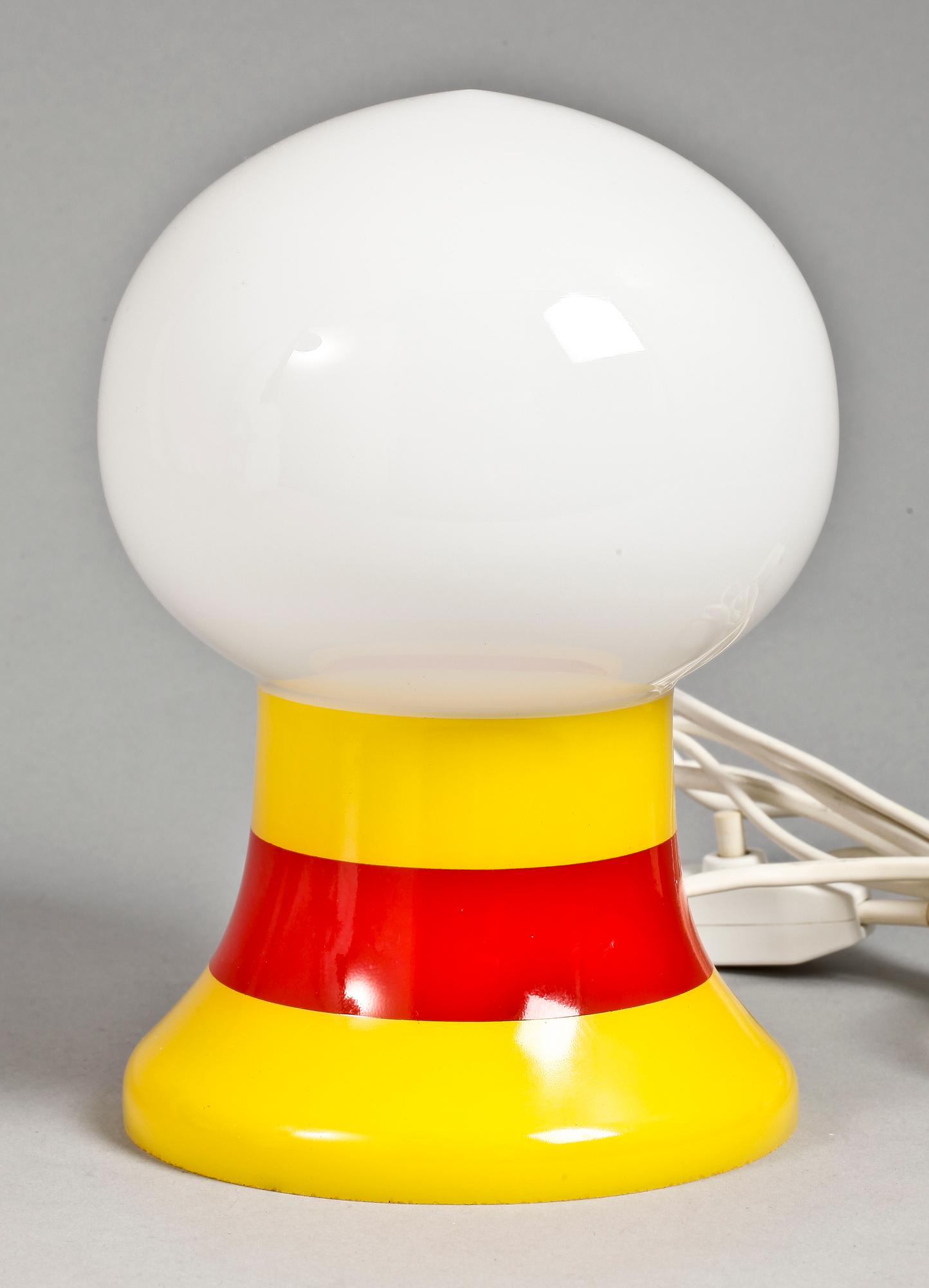 BORDSLAMPA, glas, 70/80-tal.