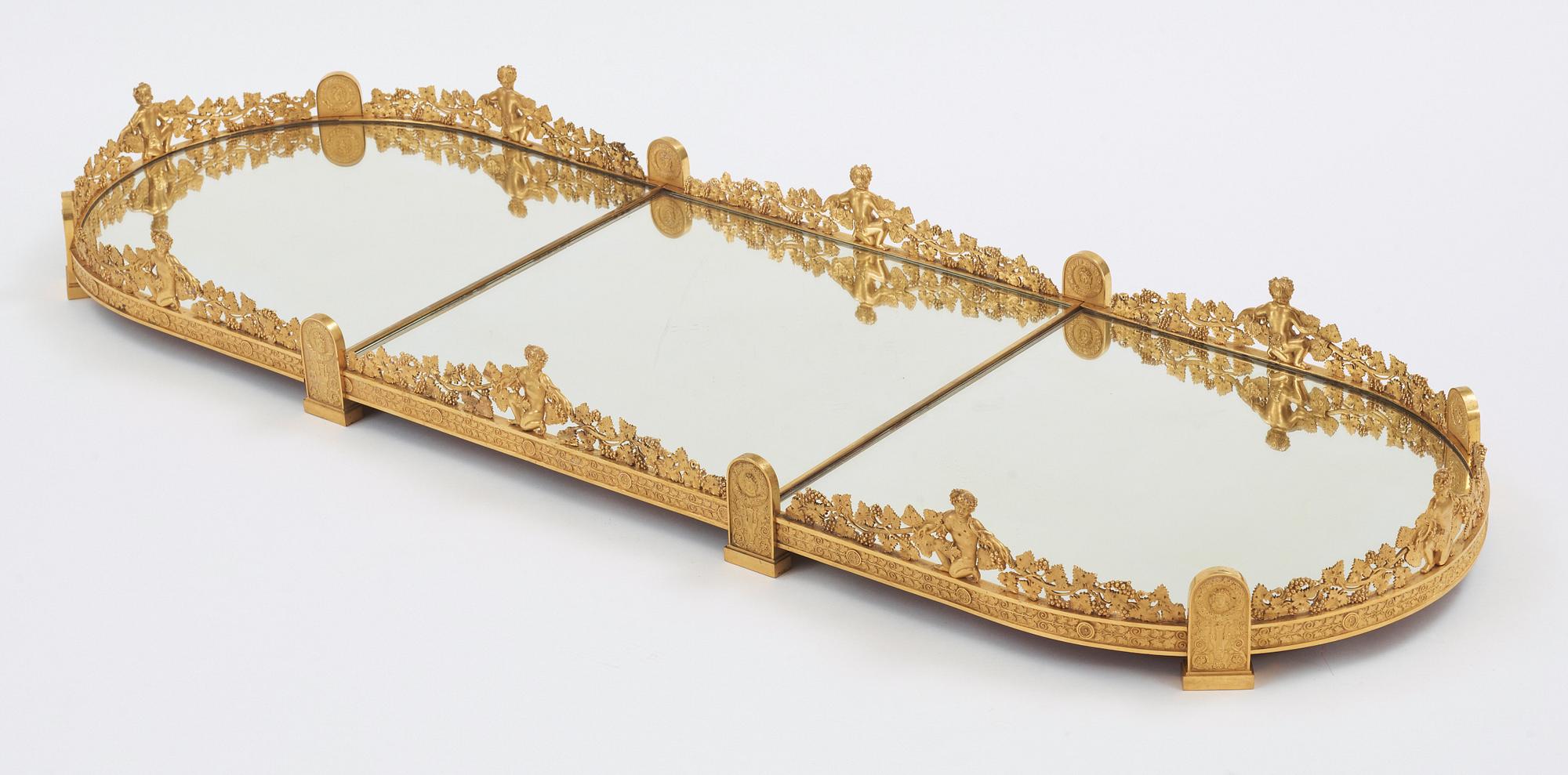 A French Empire early 19th century dinner plateau in the manner of Pierre Philippe Thomire.
