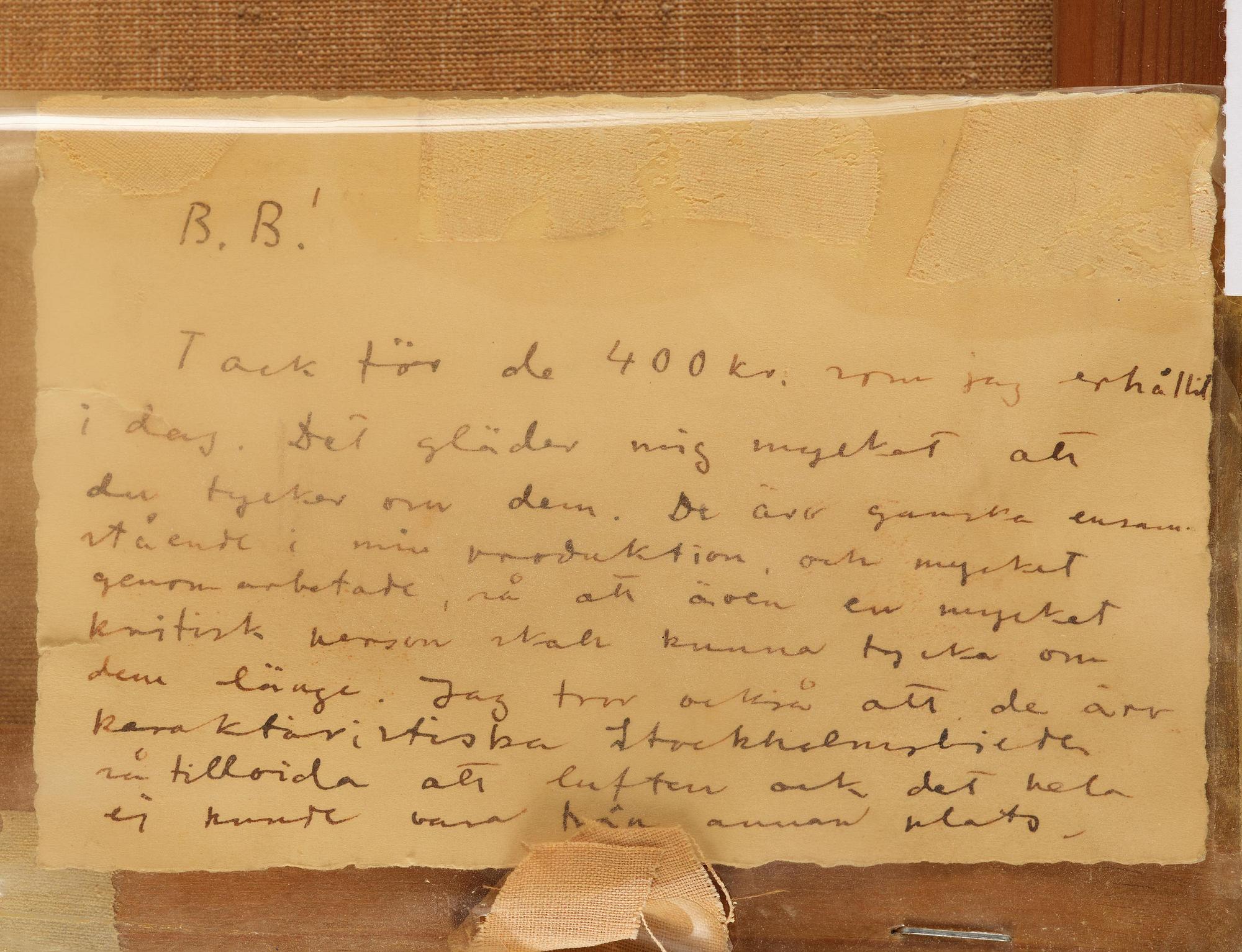 Einar Jolin, View towards the The Royal Palace, Stockholm.