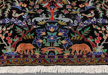 a Figural Fariden carpet (Esfahan area) 307 x 185 cm.