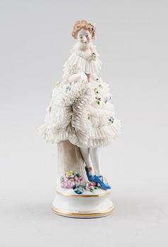 FIGUR, porslin, Sitzendorf, Tyskland, 1900-talets första hälft.