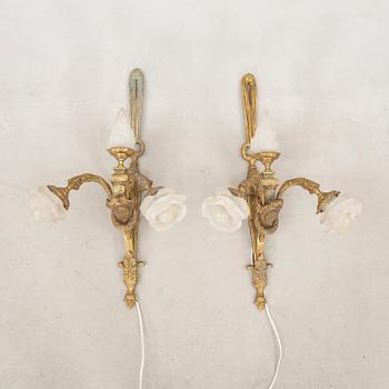 Wall sconces, a pair, Neo-Louis XVI style, 20th century.