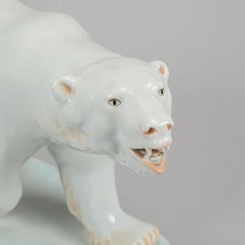 Herend, a 5267 porcelain polar bear, Hungary.