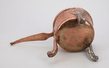 KASTRULL, koppar, möjligen 1700-talets andra hälft.
