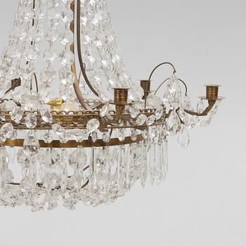 A Gustavian style chandelier, mid-20th century.