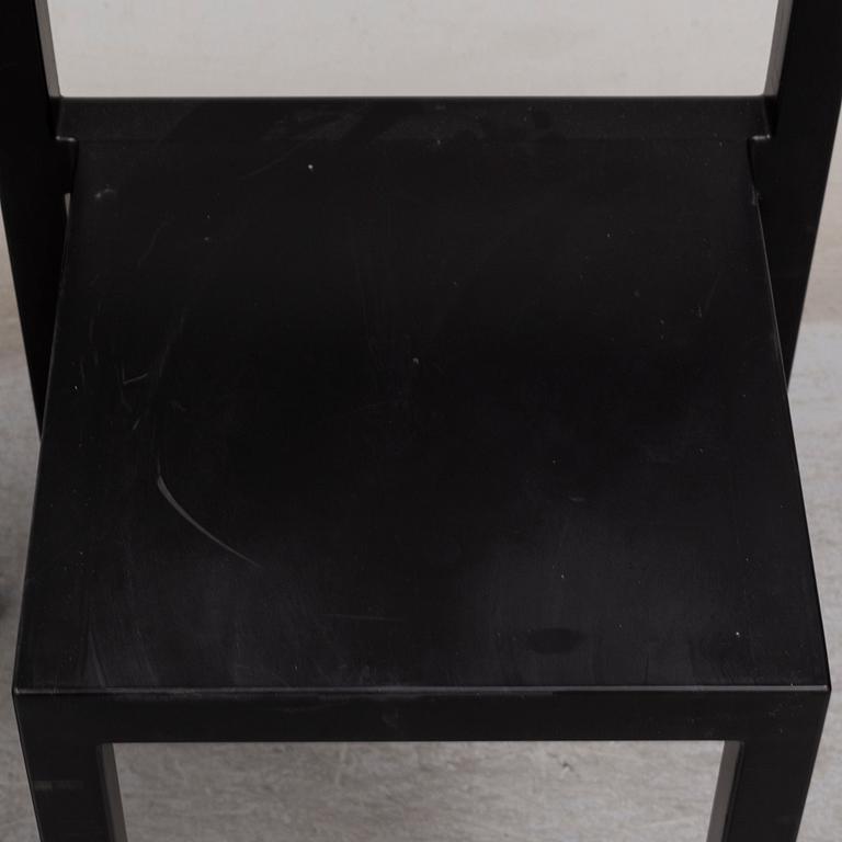 BORIS BERLIN/POUL CHRISTIANSEN, a 'Non' table with two chairs by Komplot design for Källmo.