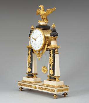 A French Louis XVI late 18th Century mantel clock by M. F. Piolaine.