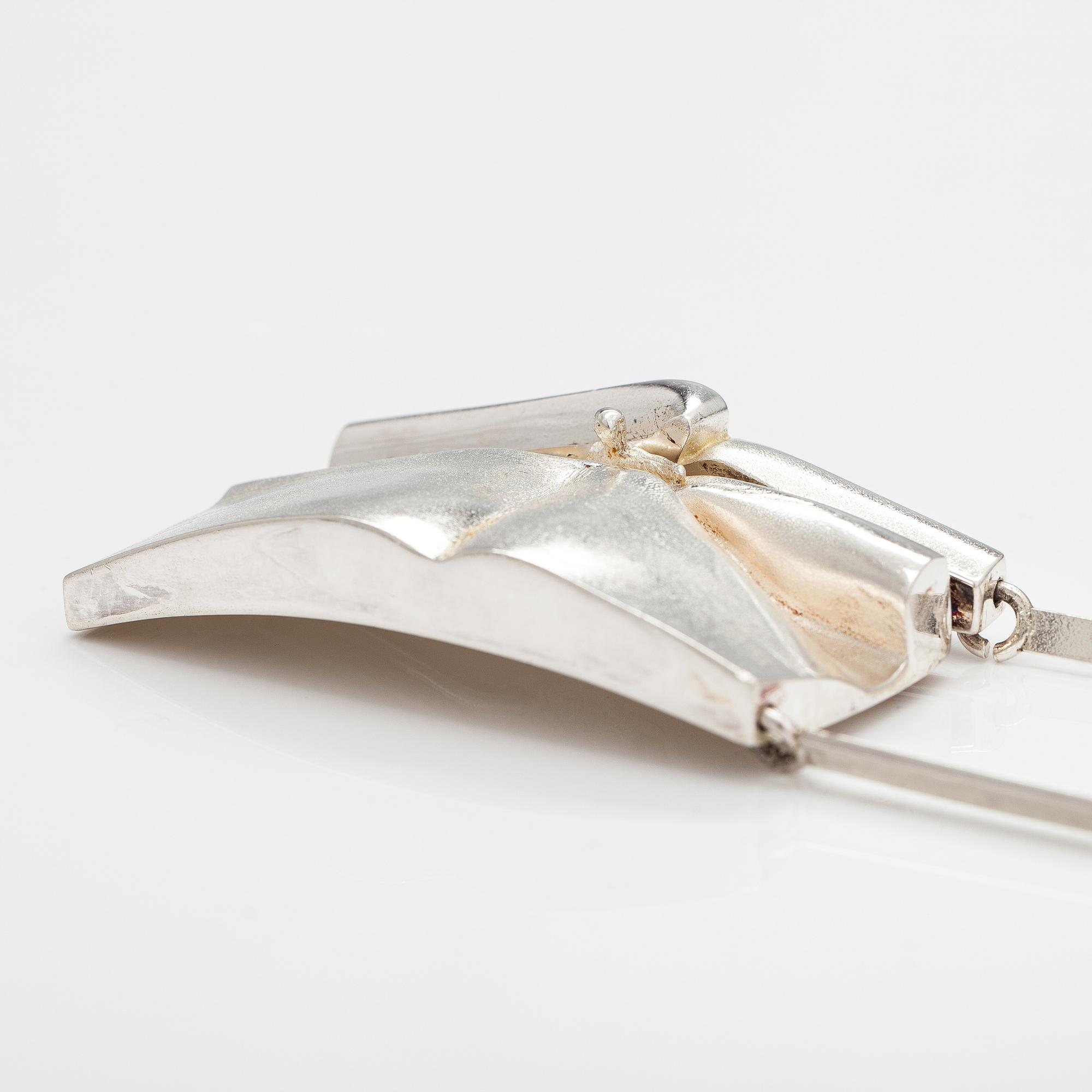 Björn Weckström, "Bird man", a sterling silver necklace. Lapponia 1971.