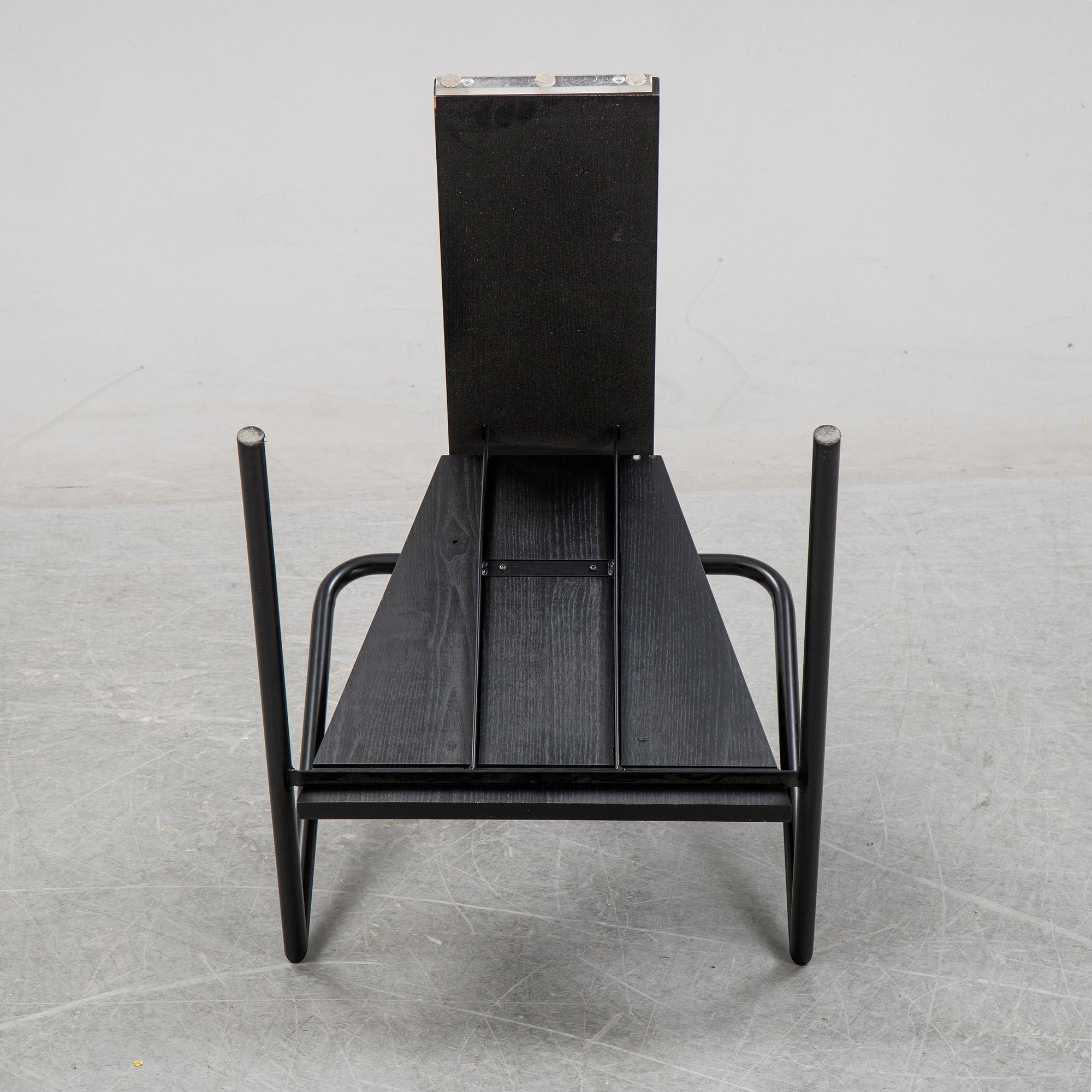 A 'Concrete' armchair by Jonas Bohlin for Källemo, designed 1980.