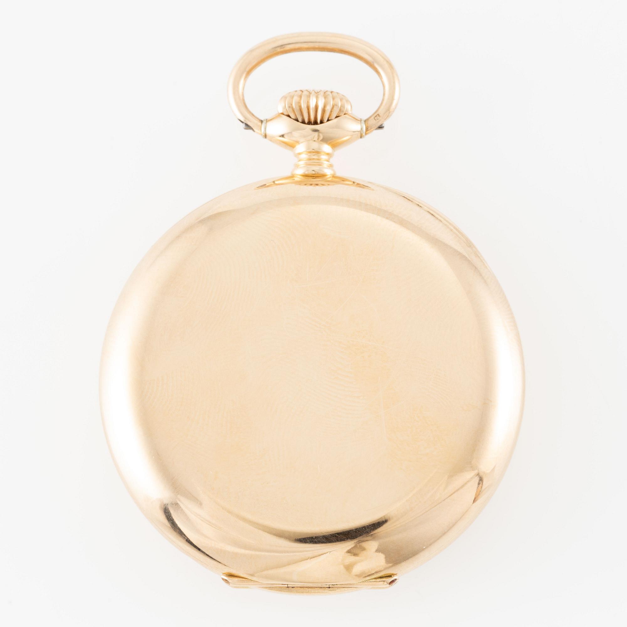 Pocket watch, Zenith, 14K gold, 50.5 mm.