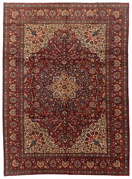 283. A carpet, semi-antique, Meshed/Moud, ca 360 x 260 cm.