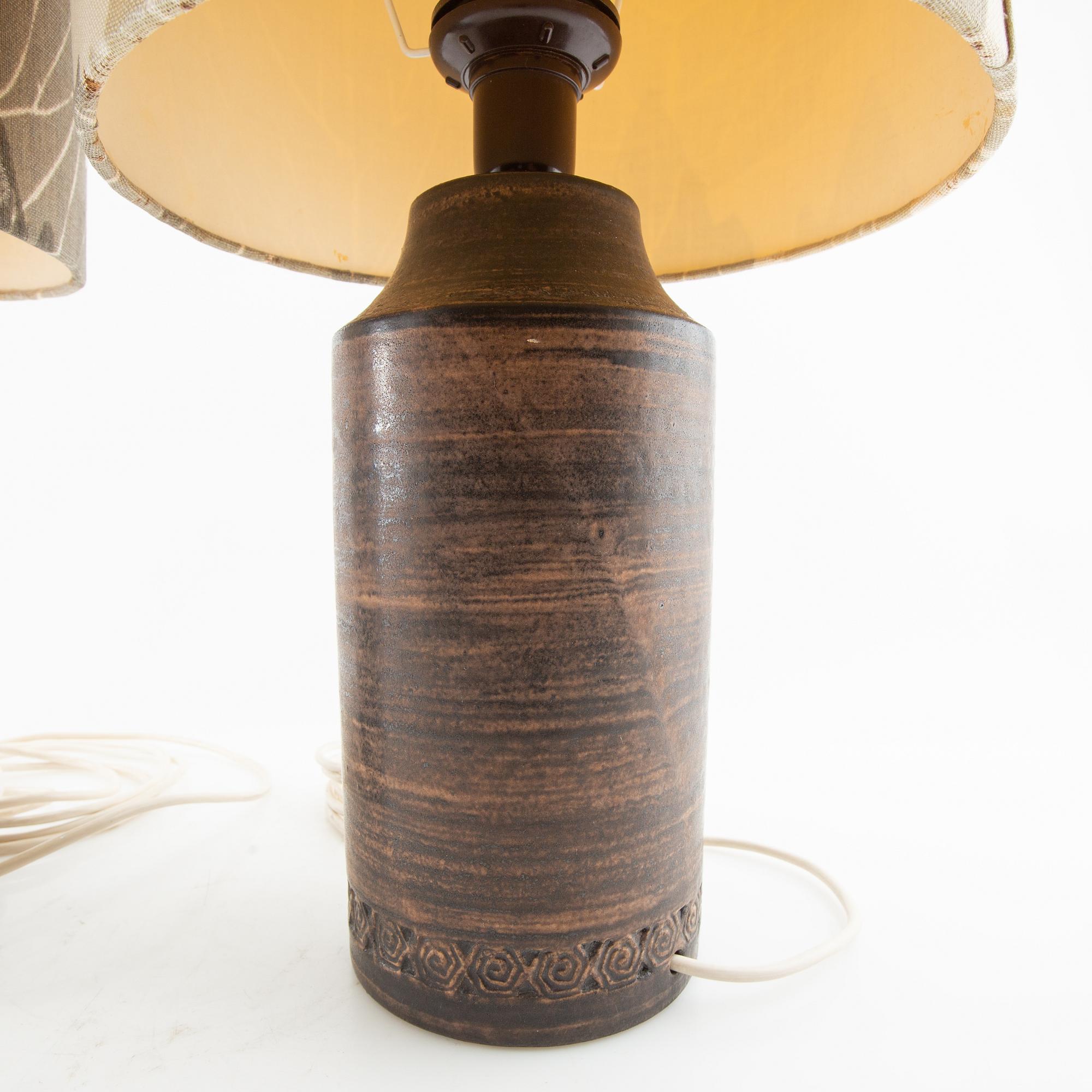 Table lamps, a pair, 1970s.