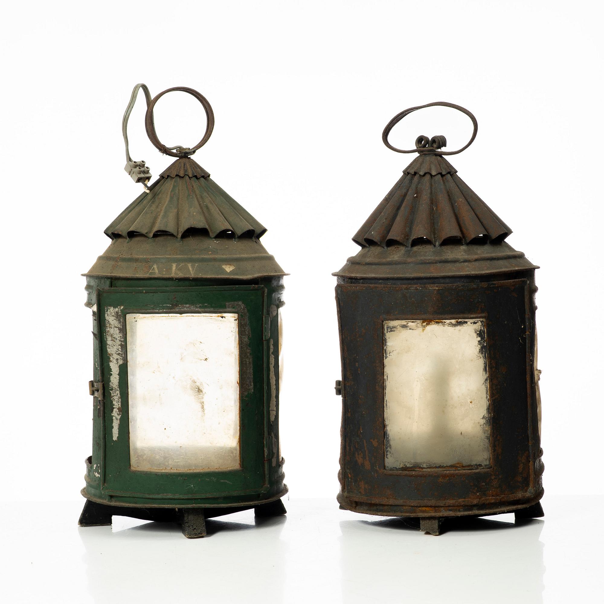 Lanterns, 2 pcs. folk art, 19th century.