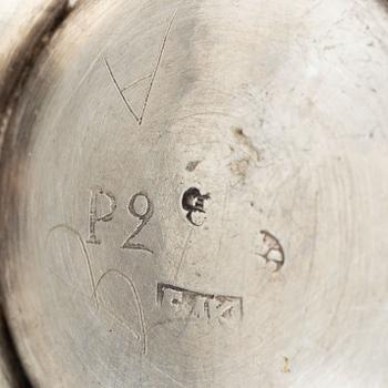 A swedish silver beaker. Mark of EA Körsner, Falun 1797.