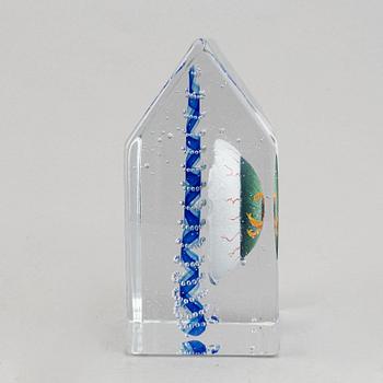 A glass sculpture,, by Kjell Engman, signed and numbered 30/60.