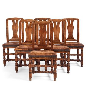68. A set of six late Baroque chairs by A. Thunberg (master 1768).