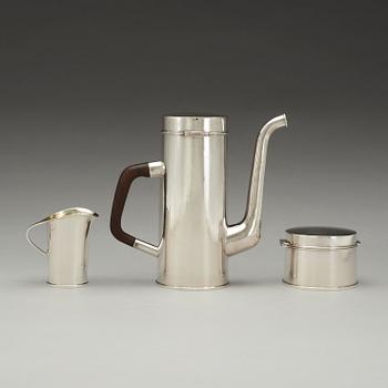 A W.A. Bolin three pcs sterling coffee service, Stockholm 1956.