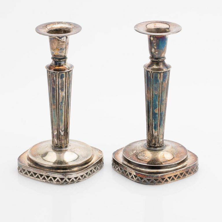 Candlesticks, a pair, silver, Tesi, Gothenburg, 1988.