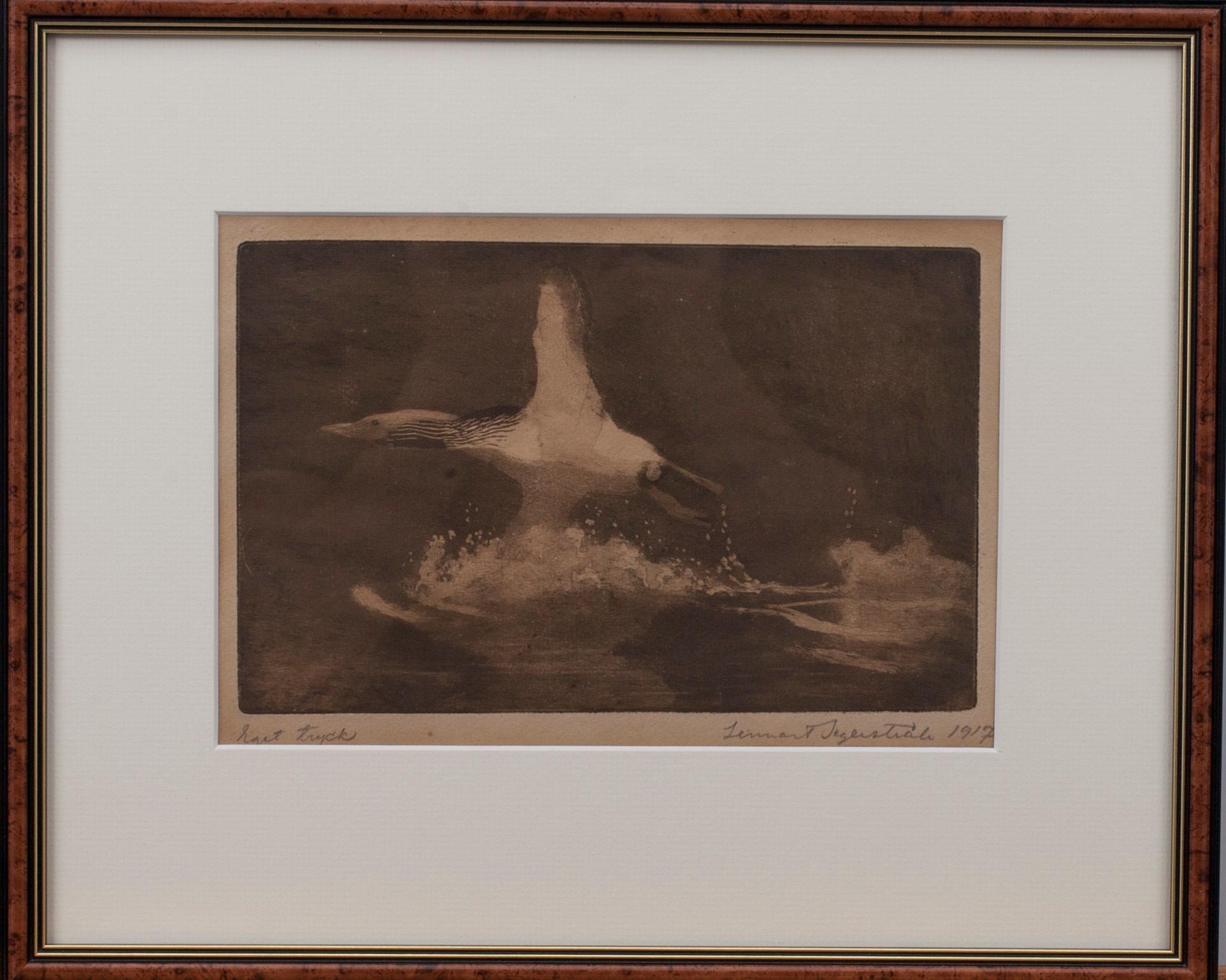 LENNART SEGERSTRÅLE, etsning, signerad och daterad 1917, eget tryck.